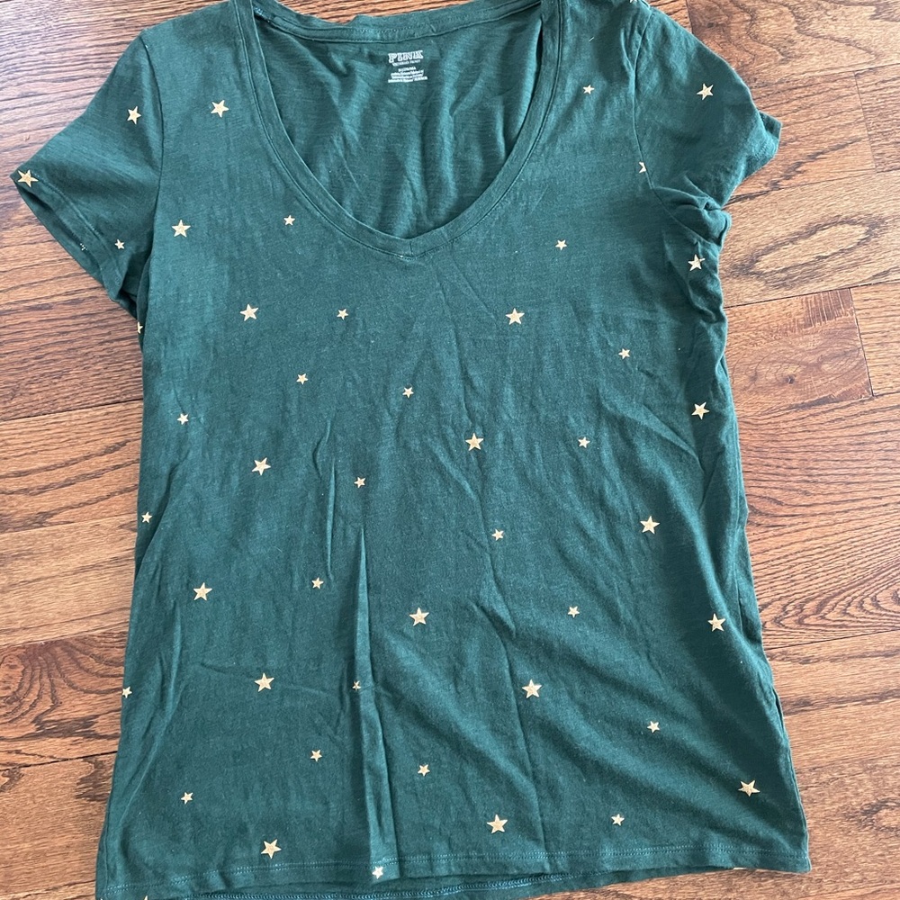 Victoria Secret Pink Cute V Neck T-Shirt